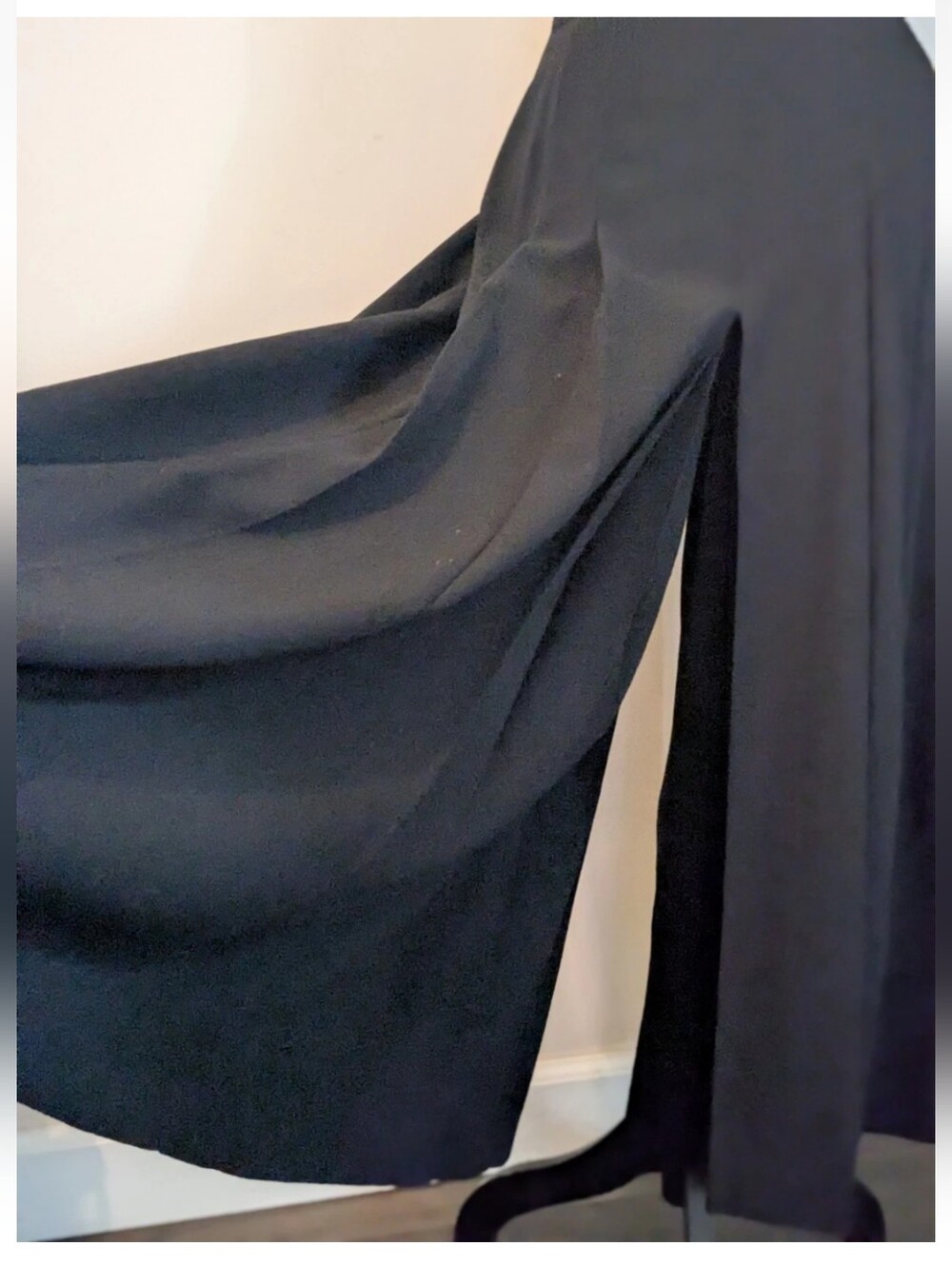 Vintage Escada  Margaretha Ley Black Wool Wide Leg Dress Corset Pants Trousers